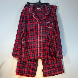 Secret Treasures women's red plaid soft 2-piece pajama set size 3X